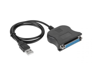 Kabel wtyk USB - żeński LPT 0,8m