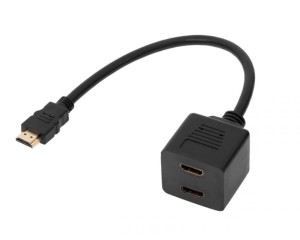 Adaptor HDMI wtyk-2 x gniazdo