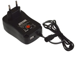 Zasilacz ZS 1200mA regulowany +gn. USB