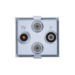 Abonenckie gniazdo satelitarne modularne 45x45 R-TV-2xSAT, końcowe typu twin 2P2VK1202