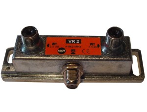 Rozgałęźnik dwukrotny wertykalny z przyłączami typu „F” - VR2