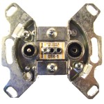 Abonenckie gniazdo antenowe z blokadą KZ GBK1, końcowe R-TV