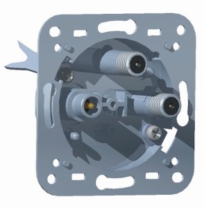 Gniazdo multimedialne RTV-2xSAT 2Q2VK102 / 2Q2VK102F