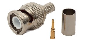 Wtyk BNC 75ohm zaciskany na RG59 prosty